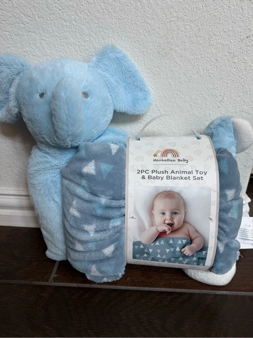Baby Plush Elephant Toy w/ Blanket & Elephant Cap and Gown Set